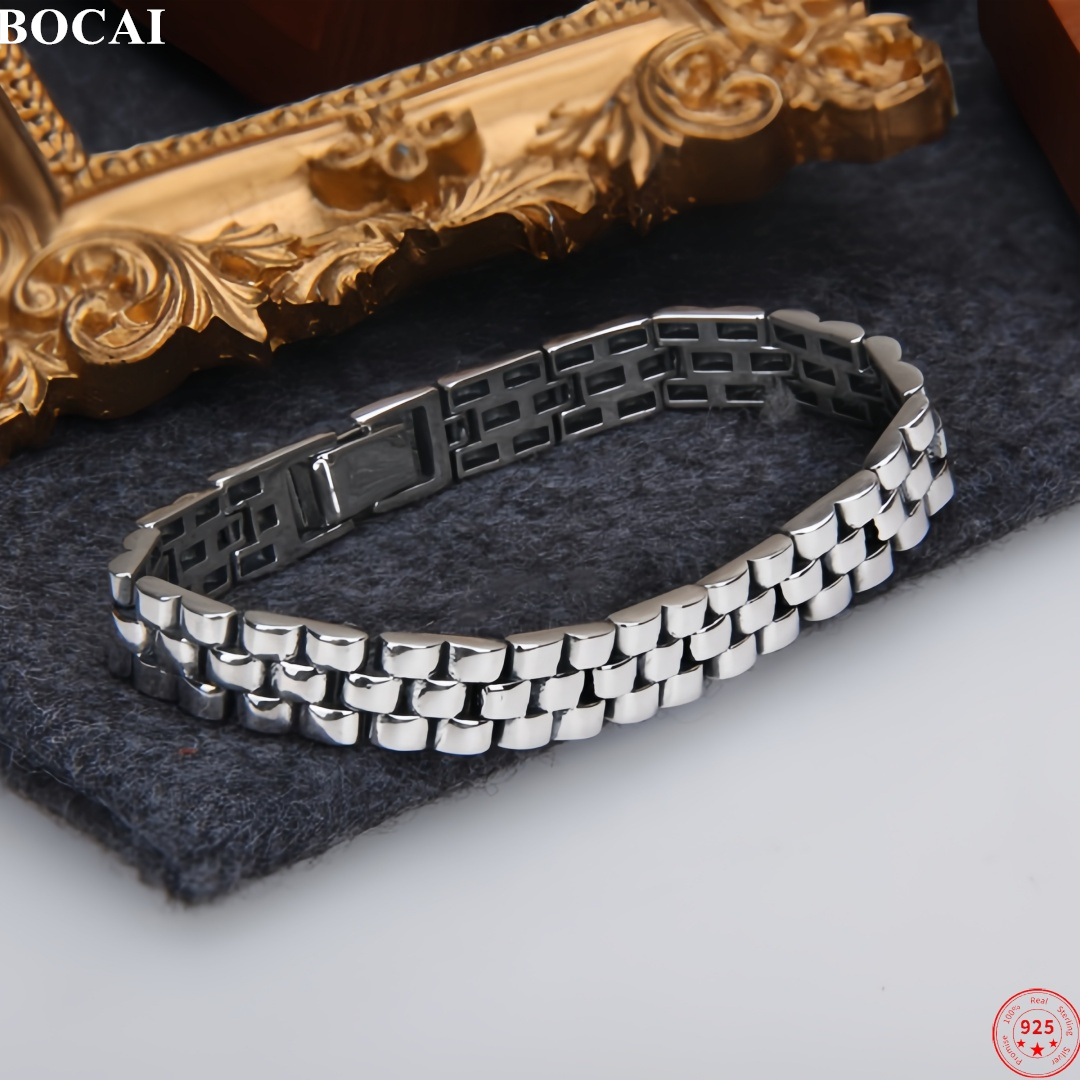Fine Jewelry Watches Women - BOCAI Nova Pulseira de Prata Esterlina