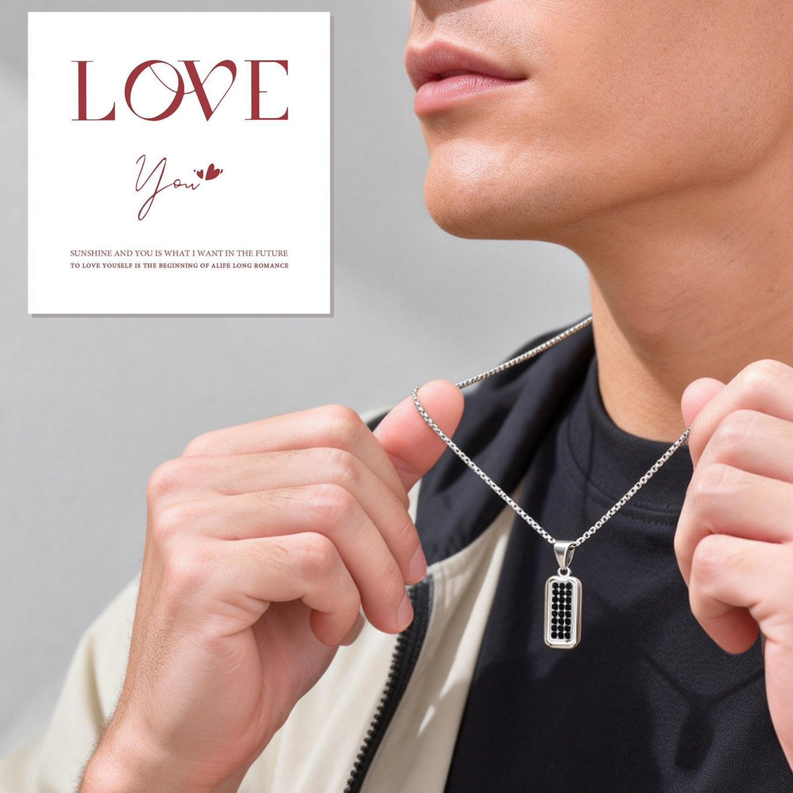 Colar Personalizado com Pingen - Mens Dog Tag Necklace avaliação e preço