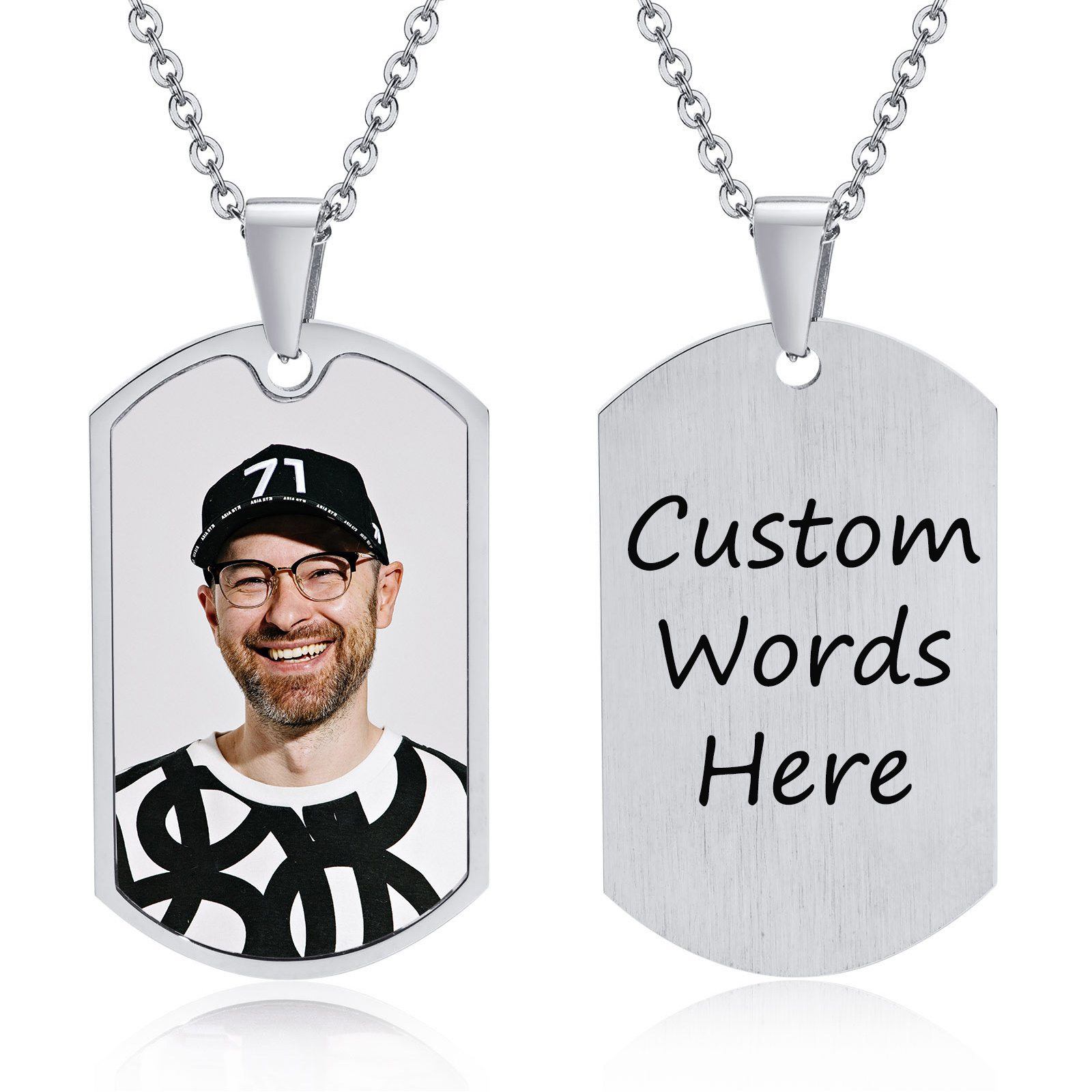 Vnox fotos personalizadas grat - Mens Dog Tag Necklace avaliação e preço