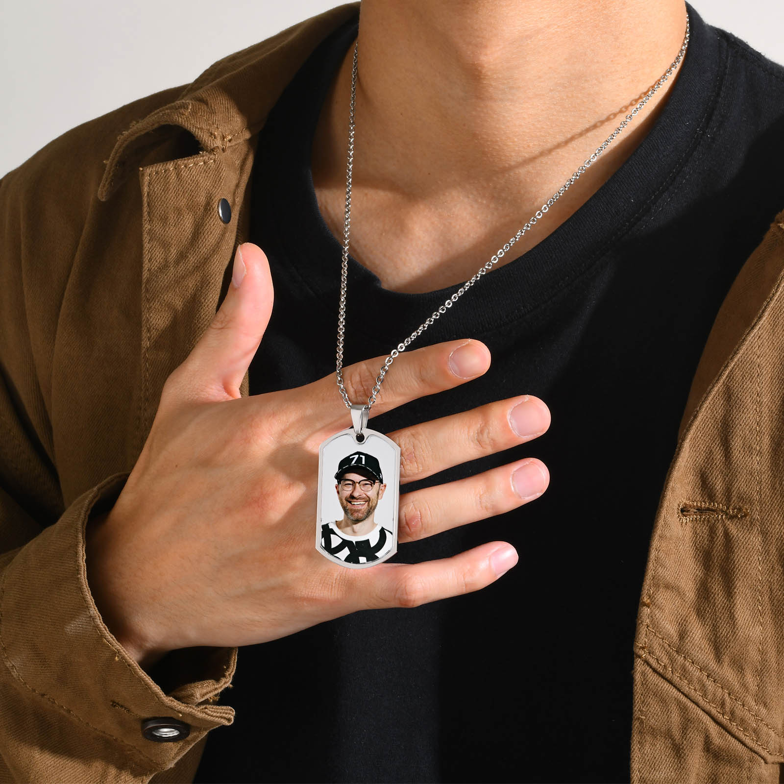 Vnox fotos personalizadas grat - Mens Dog Tag Necklace avaliação e preço