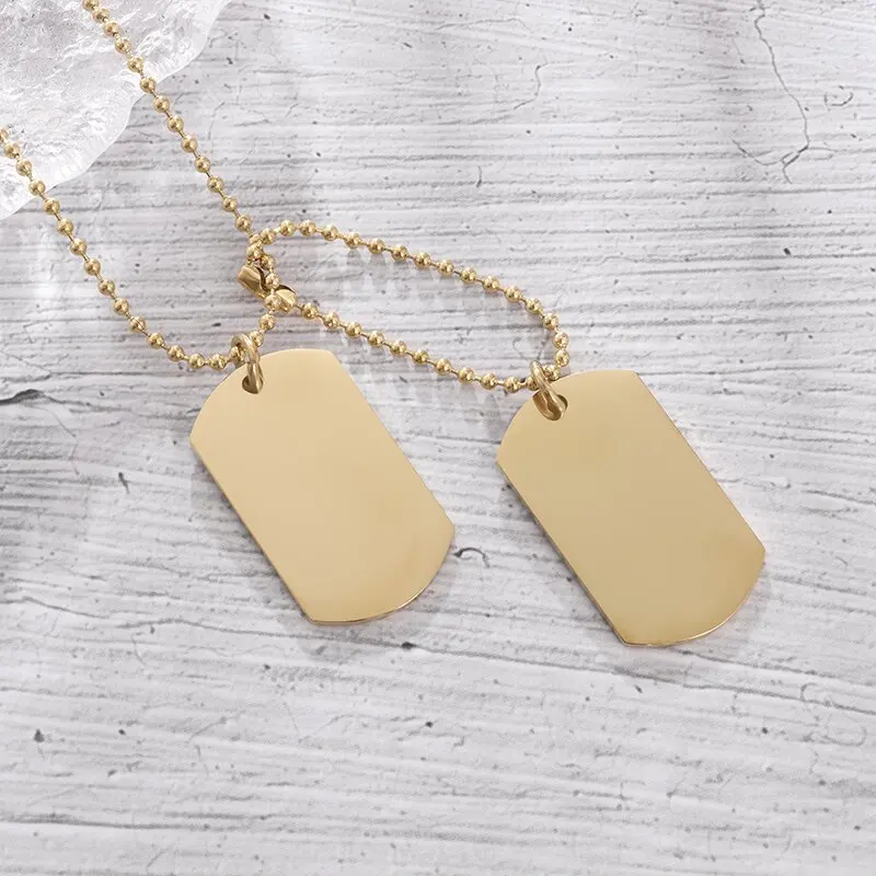 Colar simples de aço inoxidáve - Mens Dog Tag Necklace avaliação e preço