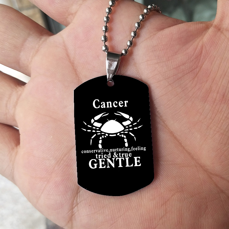 Signos do Zodíaco Colar Pingen - Mens Dog Tag Necklace avaliação e preço