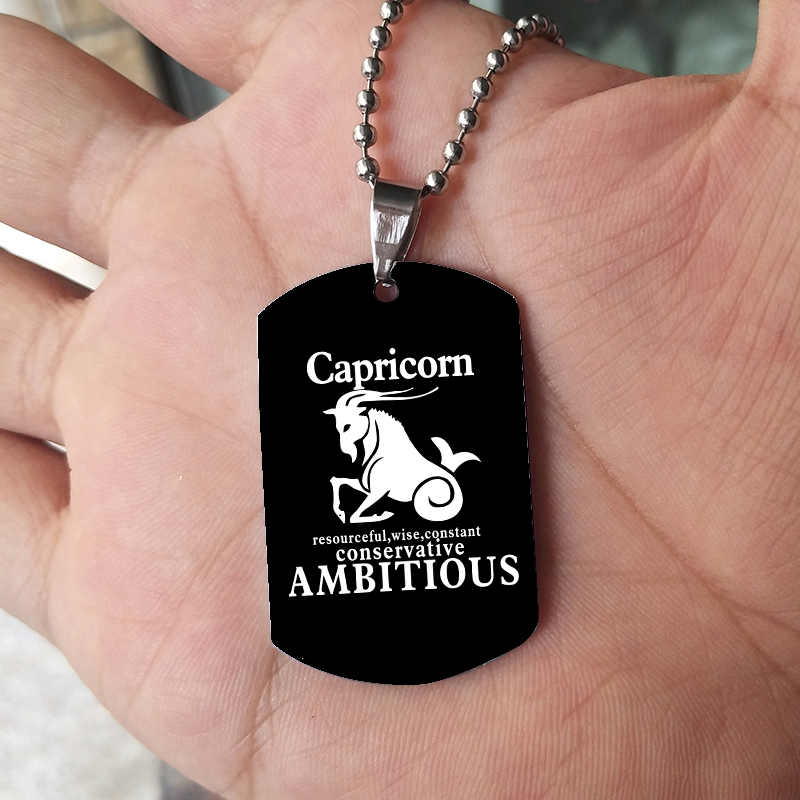 Signos do Zodíaco Colar Pingen - Mens Dog Tag Necklace avaliação e preço