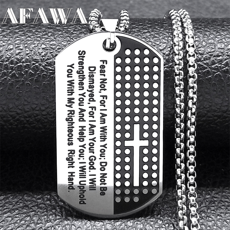 Pai, não para eu sou com você, - Mens Dog Tag Necklace avaliação e preço