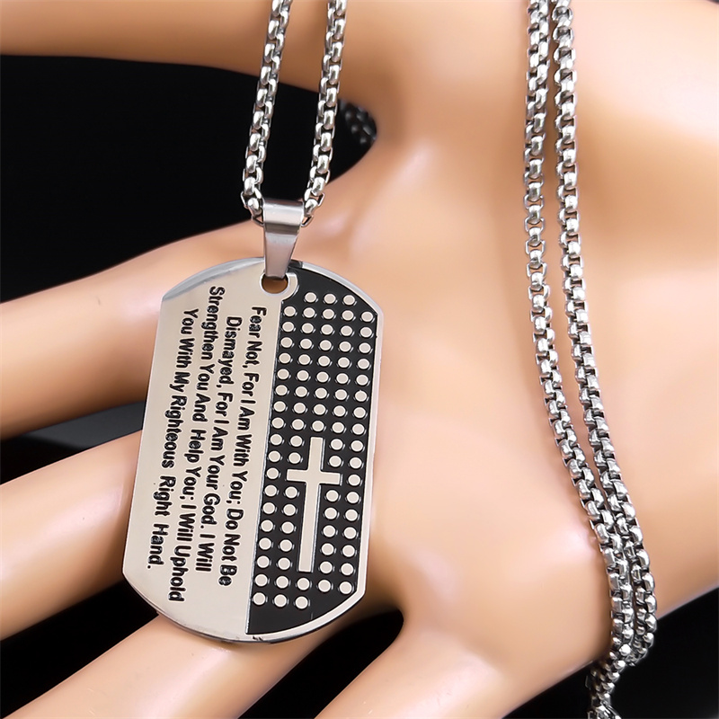 Pai, não para eu sou com você, - Mens Dog Tag Necklace avaliação e preço
