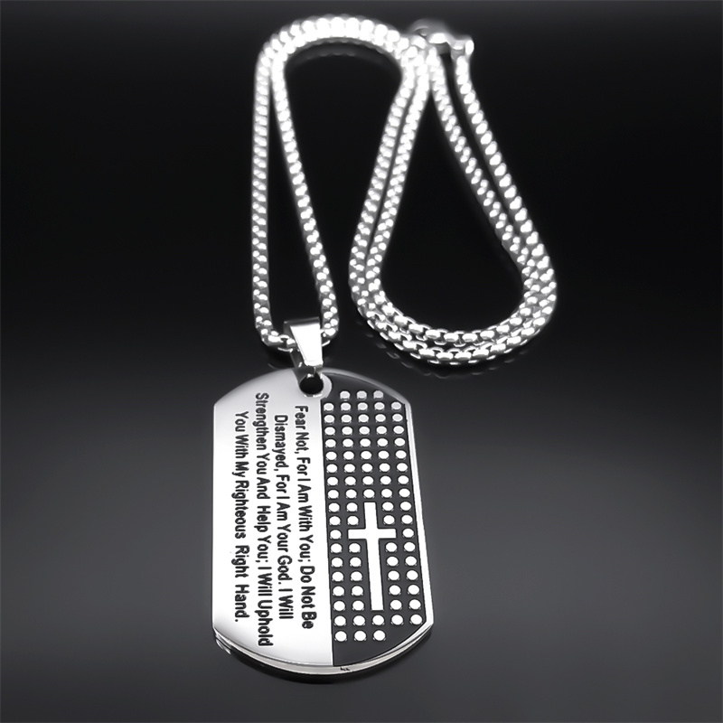 Pai, não para eu sou com você, - Mens Dog Tag Necklace avaliação e preço