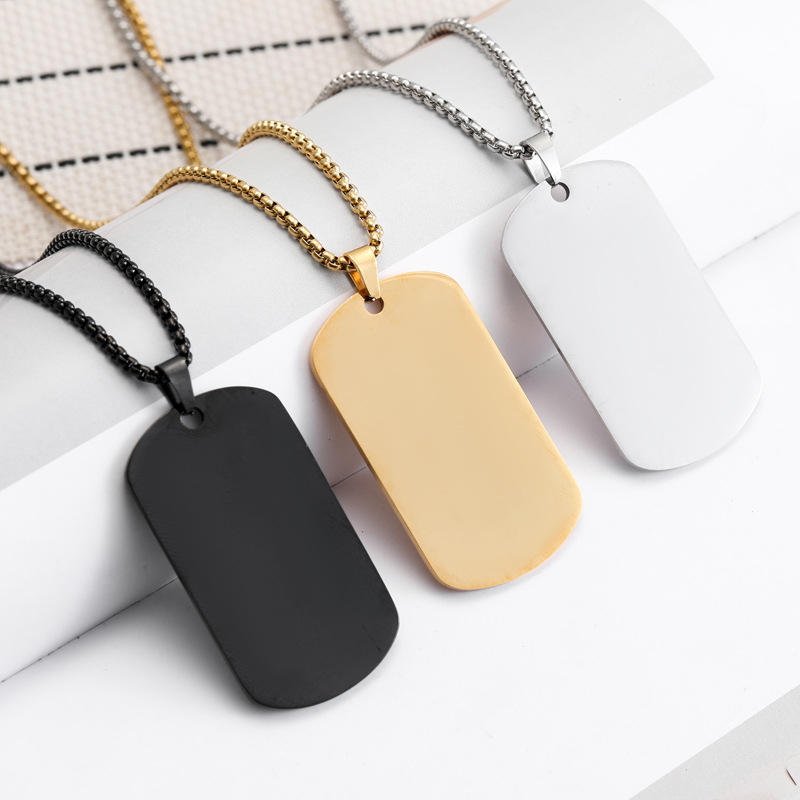 Pingente de Identificação HNSP - Mens Dog Tag Necklace avaliação e preço
