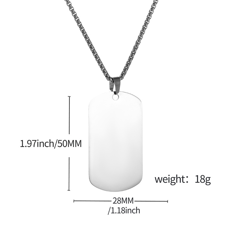 Pingente de Identificação HNSP - Mens Dog Tag Necklace avaliação e preço