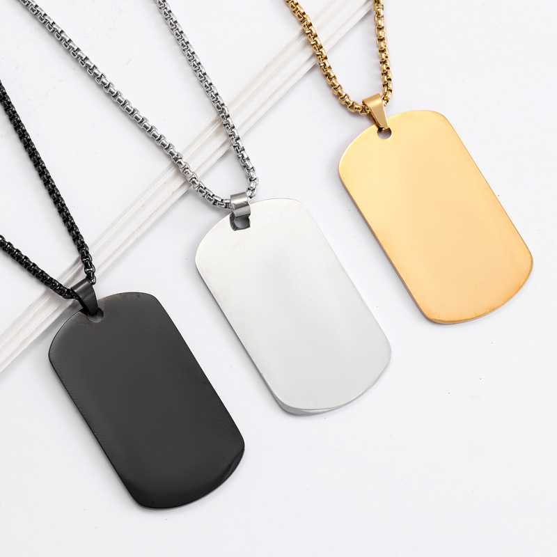 Pingente de Identificação HNSP - Mens Dog Tag Necklace avaliação e preço