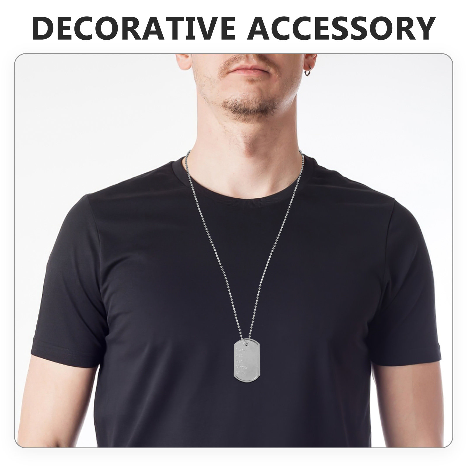 Conjunto de Colar com Placa de - Mens Dog Tag Necklace avaliação e preço