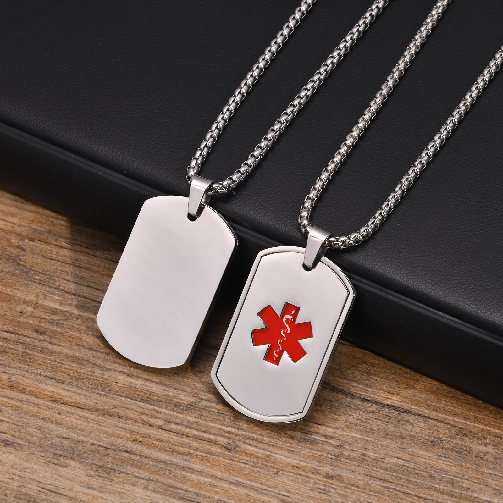 Vnox-Medical Alert ID Colar pa - Mens Dog Tag Necklace avaliação e preço