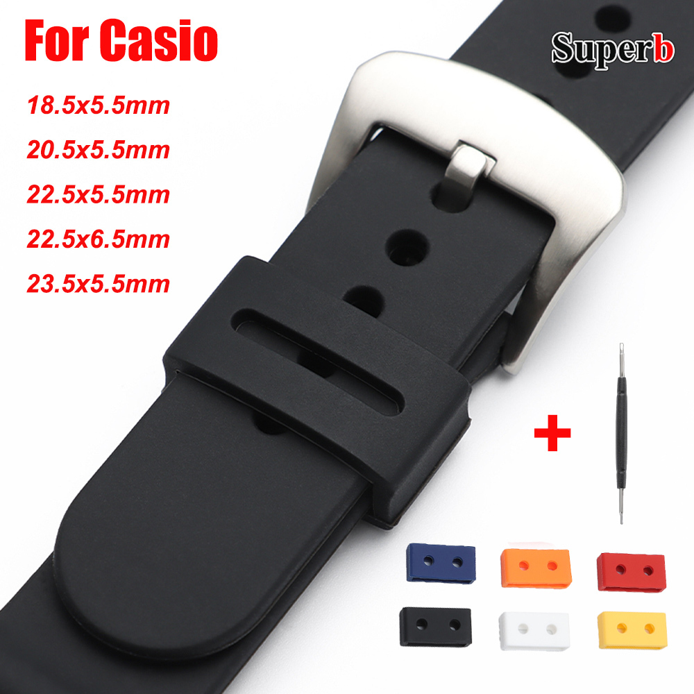 Para casio anel de borracha pu - Watch Strap Replacement avaliação e preço