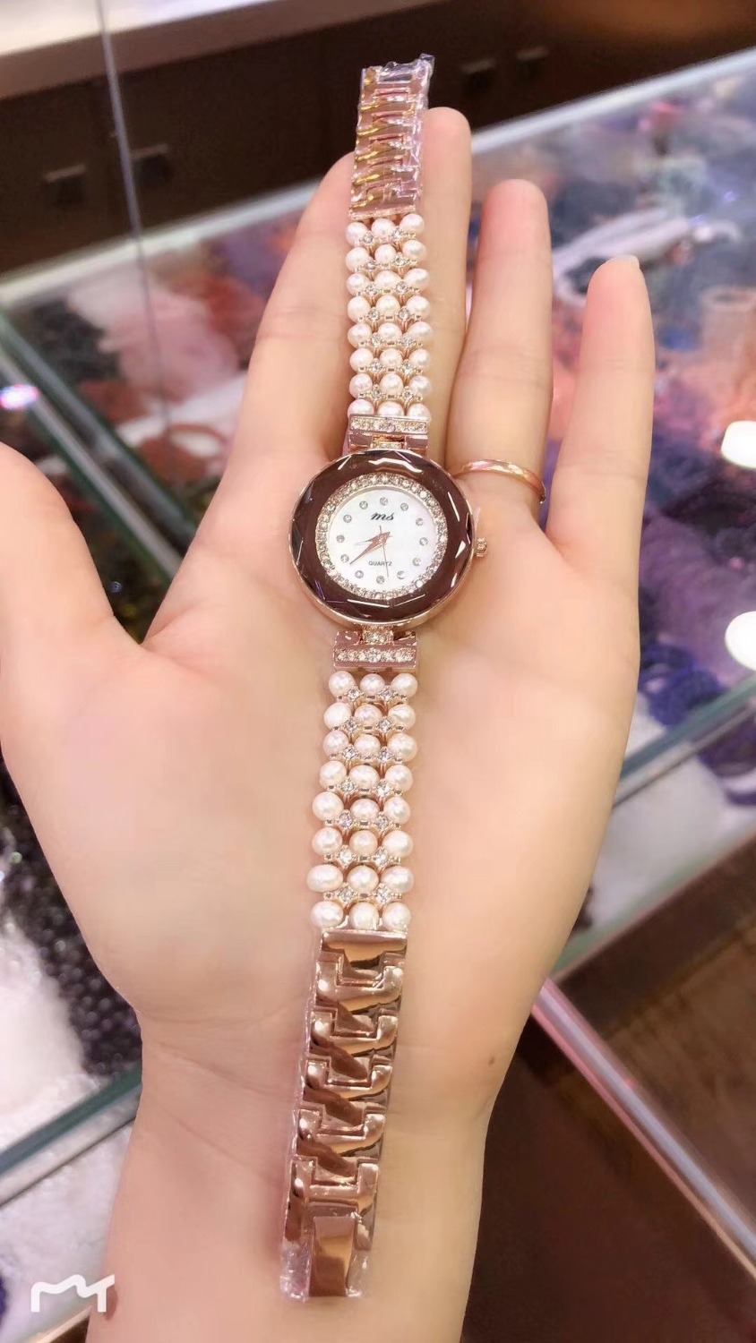 Pulseira de pérolas naturais d - Fine Jewelry Watches Women avaliação e preço