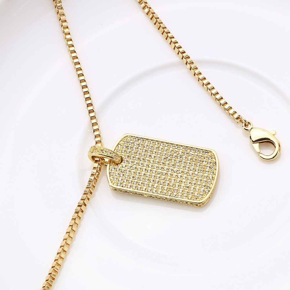Vanaxin pavimentado moda pinge - Mens Dog Tag Necklace avaliação e preço