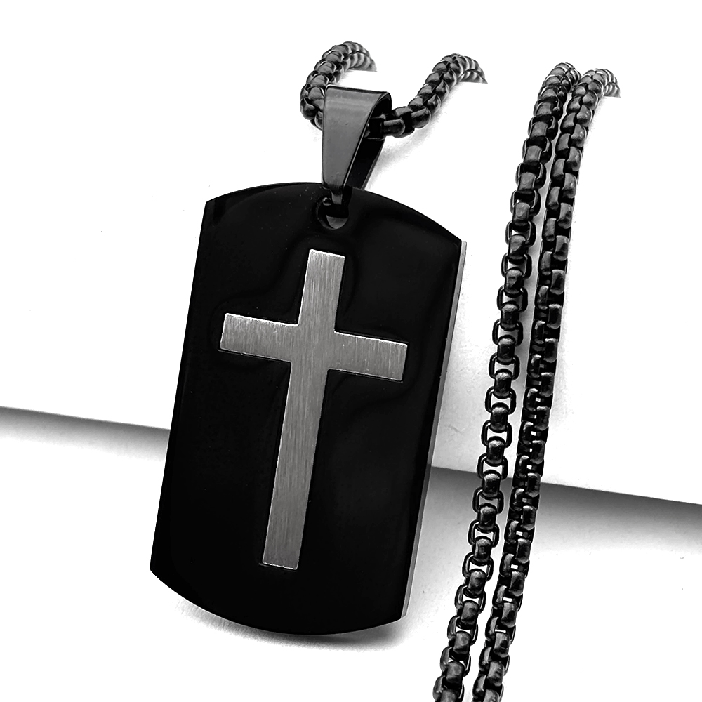 Colar Militar Bicolor com Corr - Mens Dog Tag Necklace avaliação e preço
