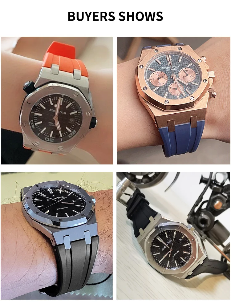 Pulseira de silicone esportiva - Audemars Piguet Watch Royal Oak avaliação e preço