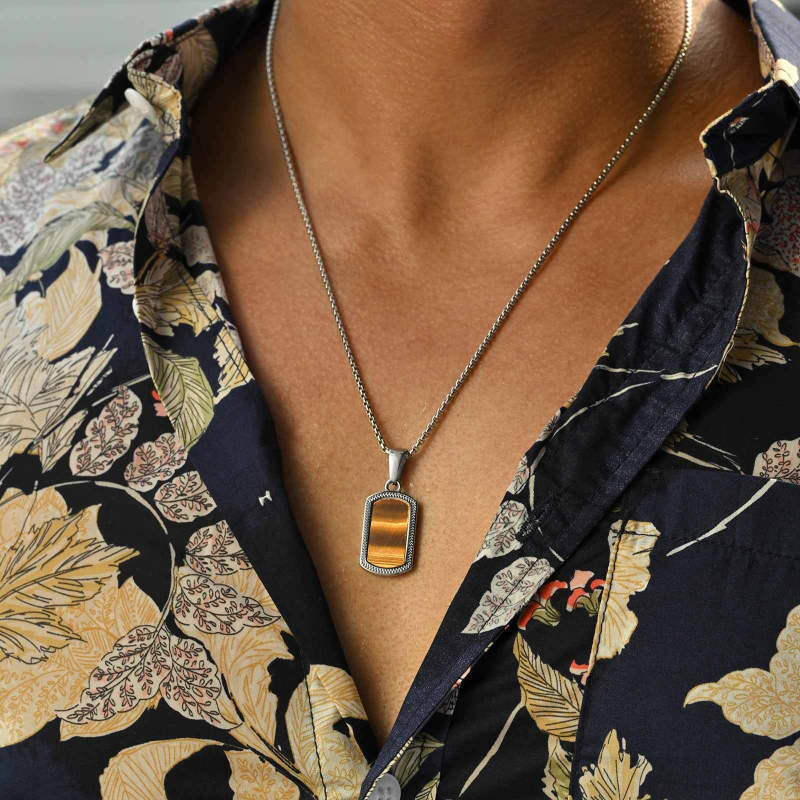 Vnox colar com pingente de ped - Mens Dog Tag Necklace avaliação e preço